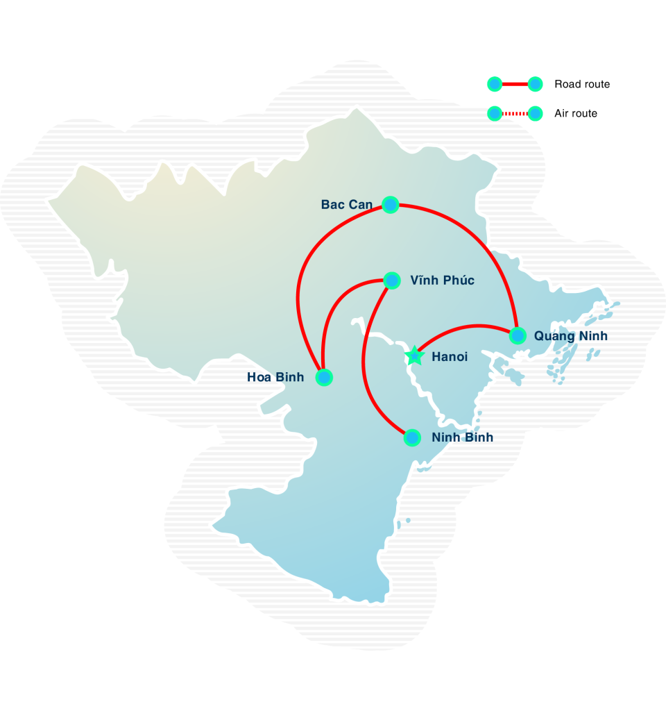 Vietnam Wellness Retreat route map