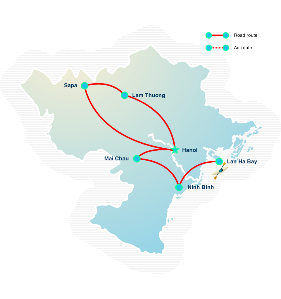 Into the Heart of Vietnam: a Multisport Adventure route map